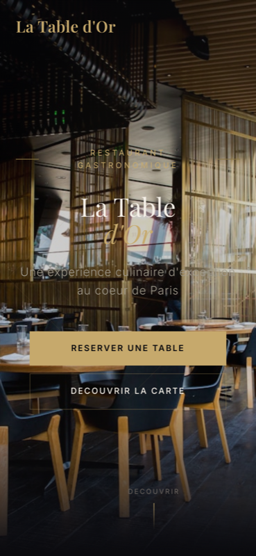 Realisation La Table d'Or — Restaurant gastronomique · Site premium